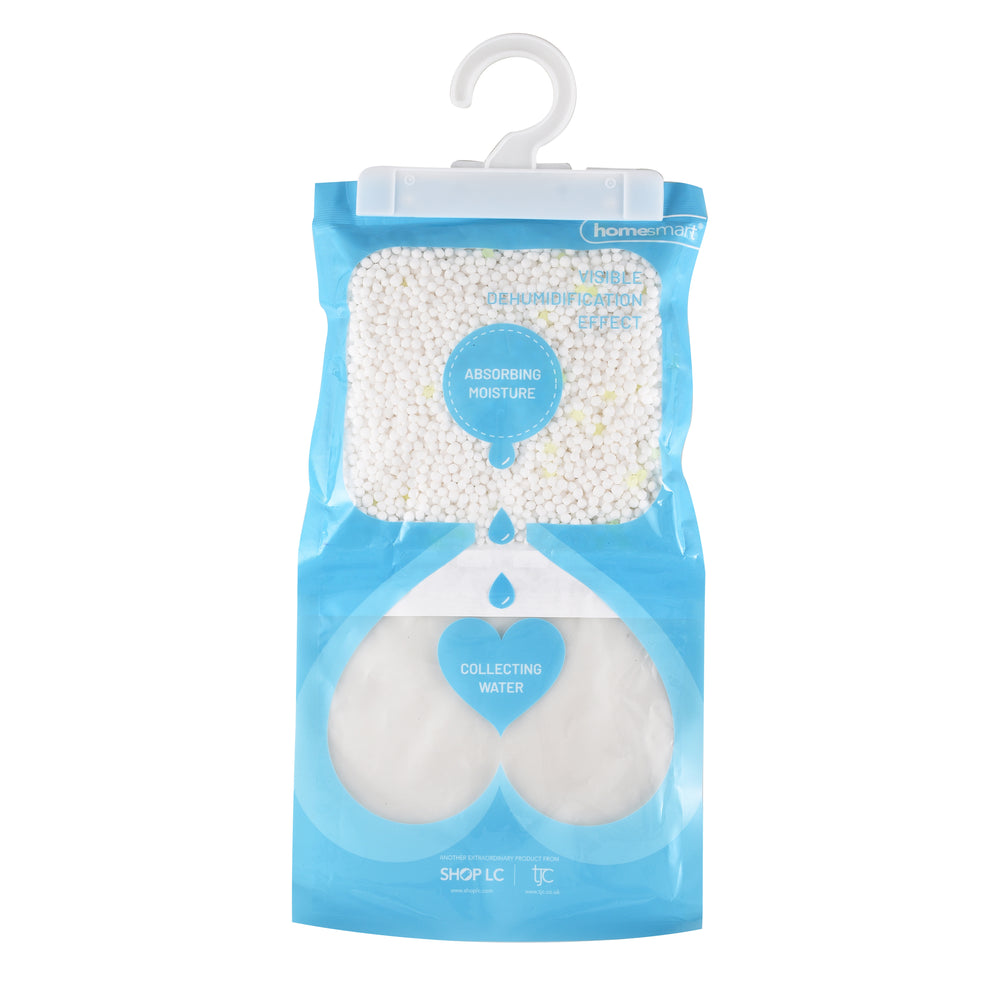 HOMESMART - Set of 5 Hanging Dehumdifier Bag, Frangrance Free, 220g Calcium Chloride per Bag, Hanging Hook_8922749_1