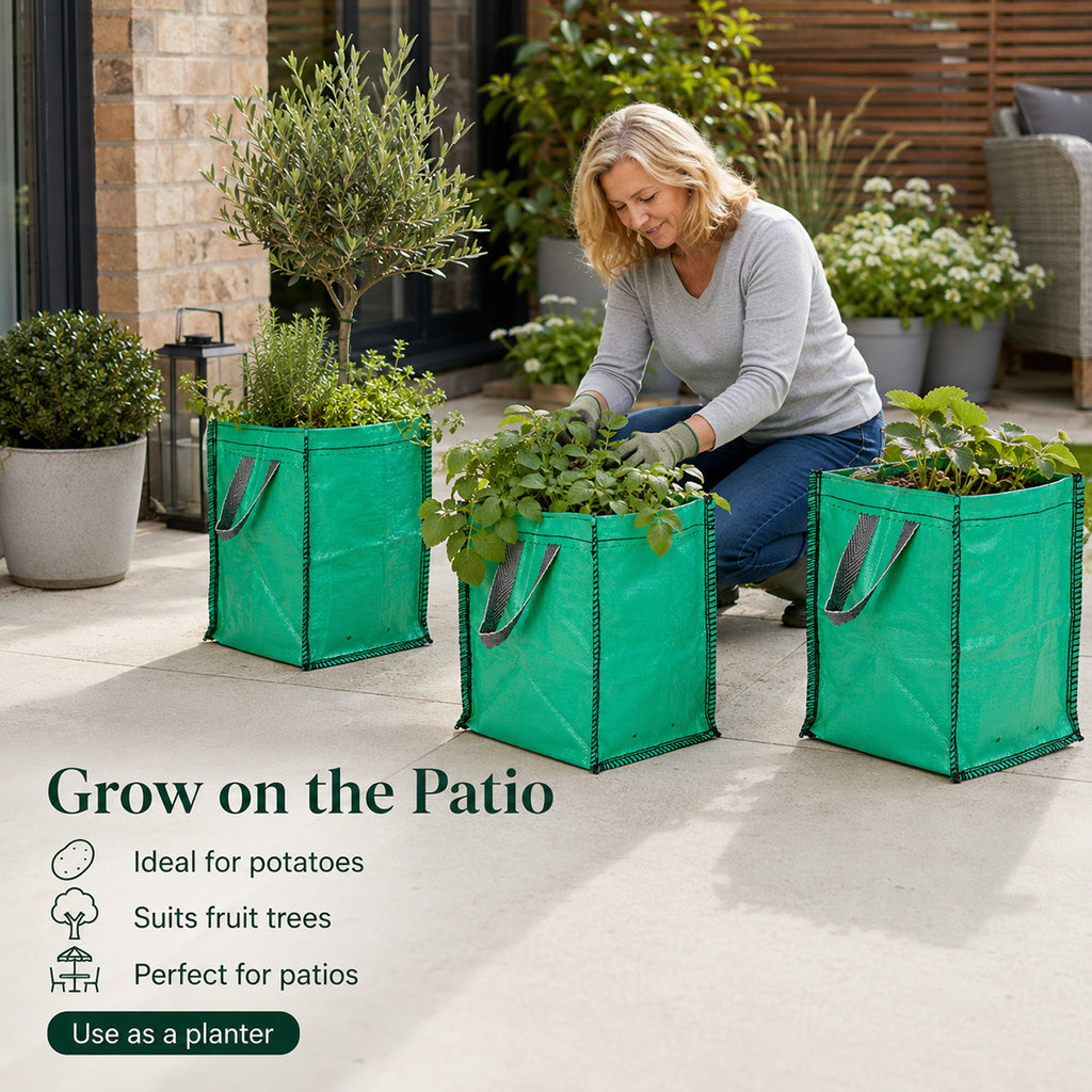 Gardening Direct Pack of 3 x 45L Garden Waste Bags with Handle_8944120_4