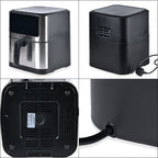 8L Digital Non-Stick Air Fryer (Reheat, Bake, Roast & Many More) (Power 1800W) - Black