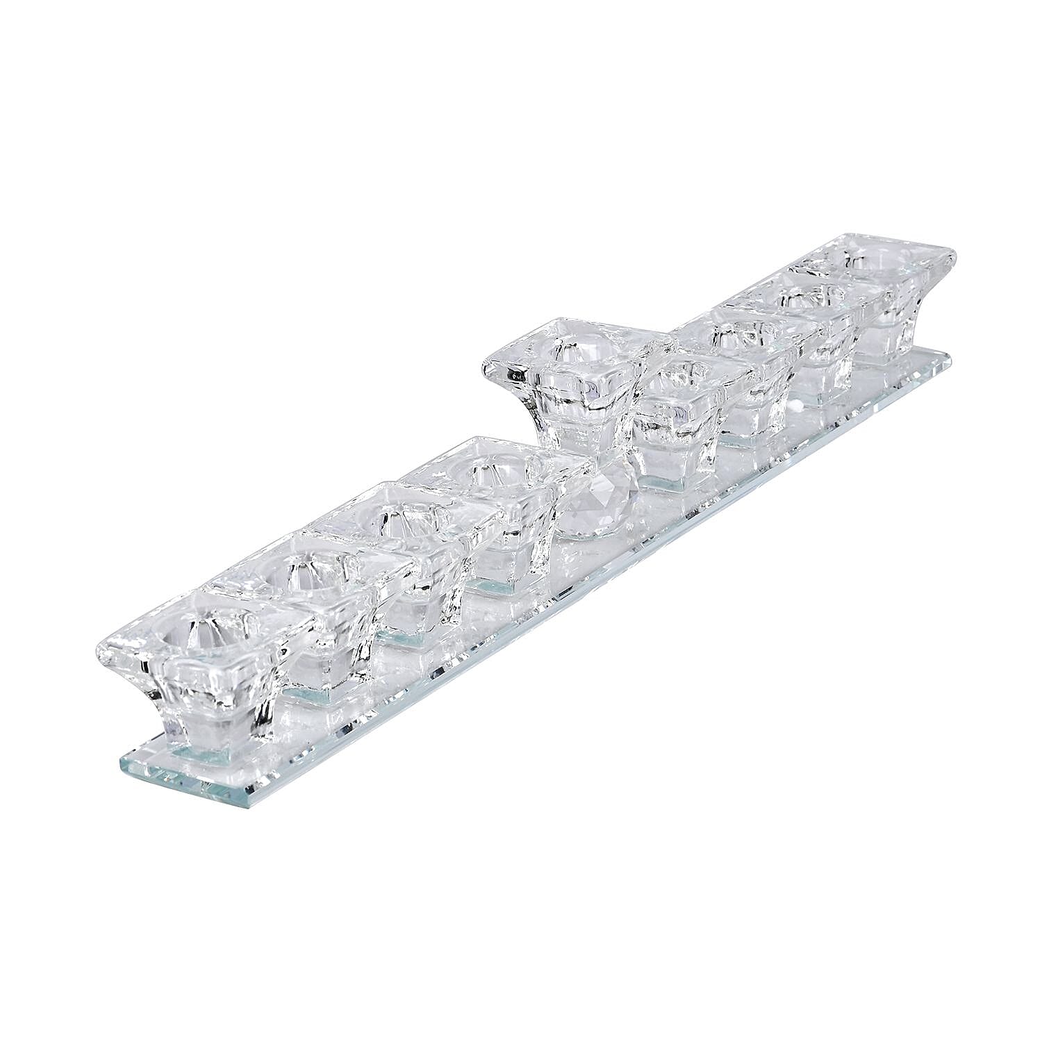 9 Head Candle Holder - Glass