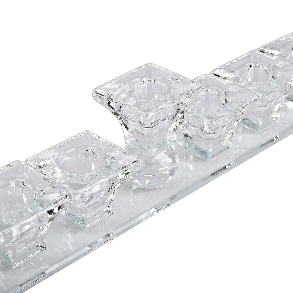 9 Head Candle Holder - Glass