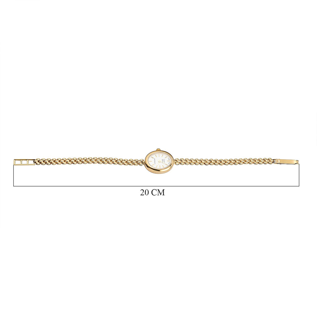 LUXORO 9K Yellow Gold Swiss Movt. Water Resistant Watch in Panther Chain Strap (Size - 7 - 7.5) Gold Wt. 10.31 Gms.