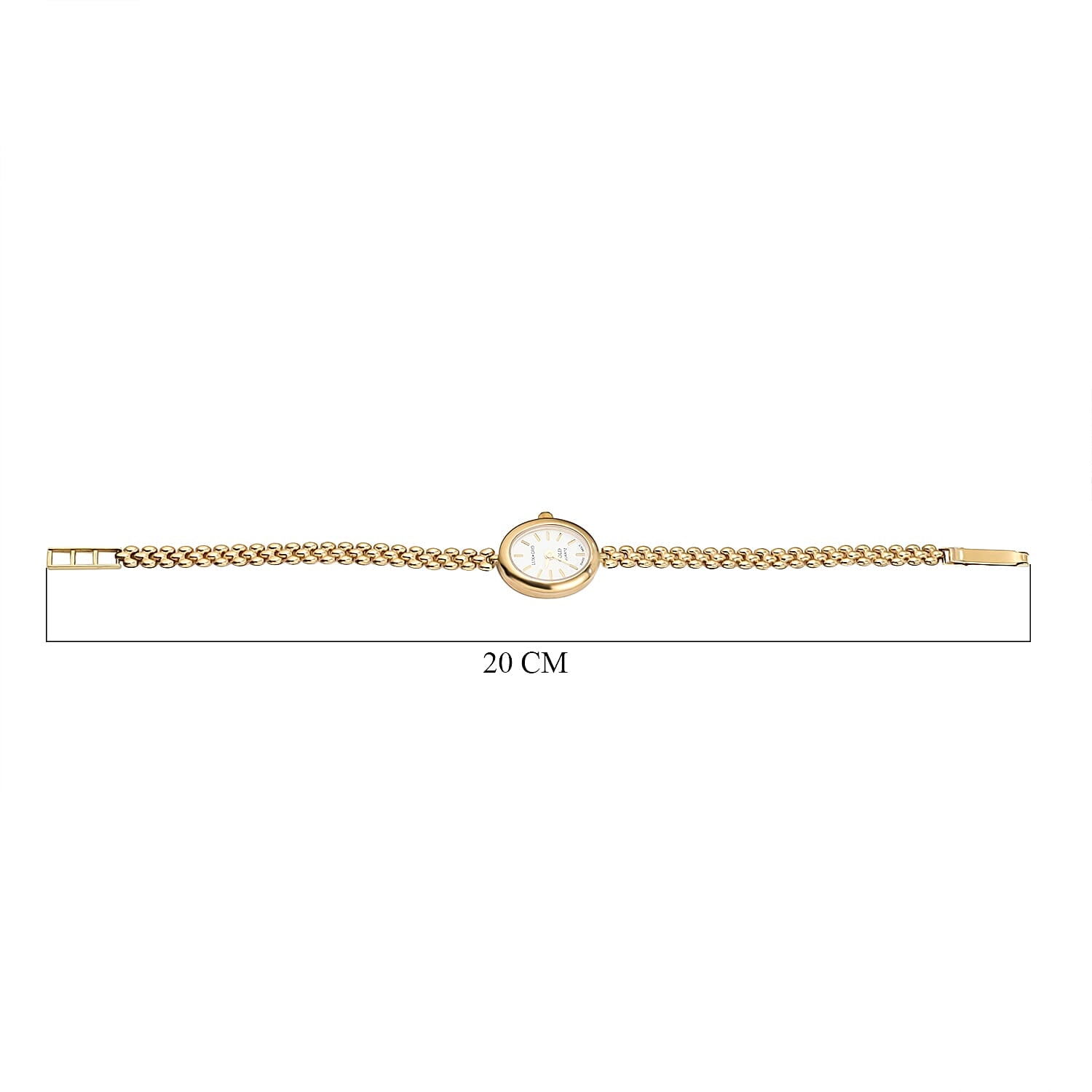 LUXORO 9K Yellow Gold Swiss Movt. Water Resistant Watch in Panther Chain Strap (Size - 7 - 7.5) Gold Wt. 10.31 Gms.