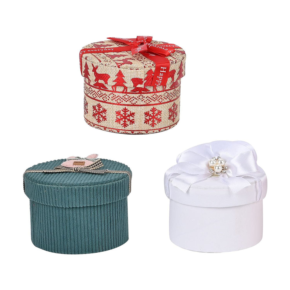 Set of 6 Piece Round Gift Box Multi