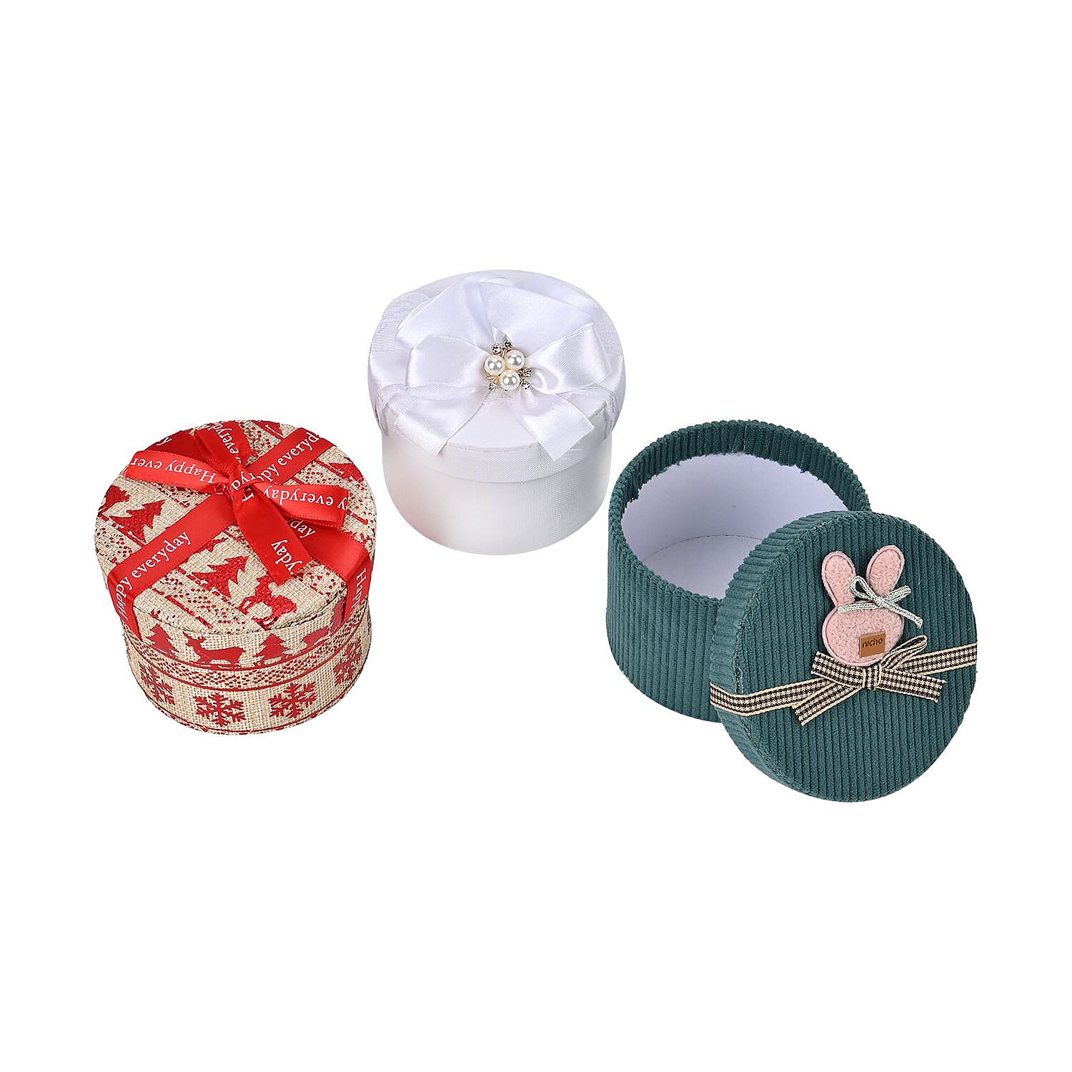 Set of 6 Piece Round Gift Box Multi
