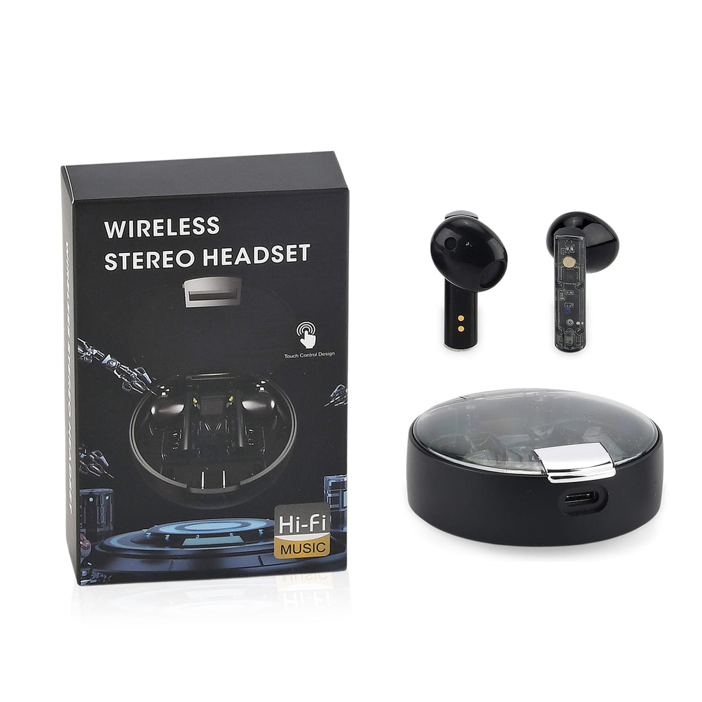 AEMAi-PRO45 Bluetooth V5.3 Earphones - 4-5 Hour Talk Time, 13mm Titanium Speaker - Type-C Charging - Black