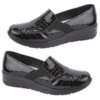 Ladies Shoe (Size 3) - Black Croc