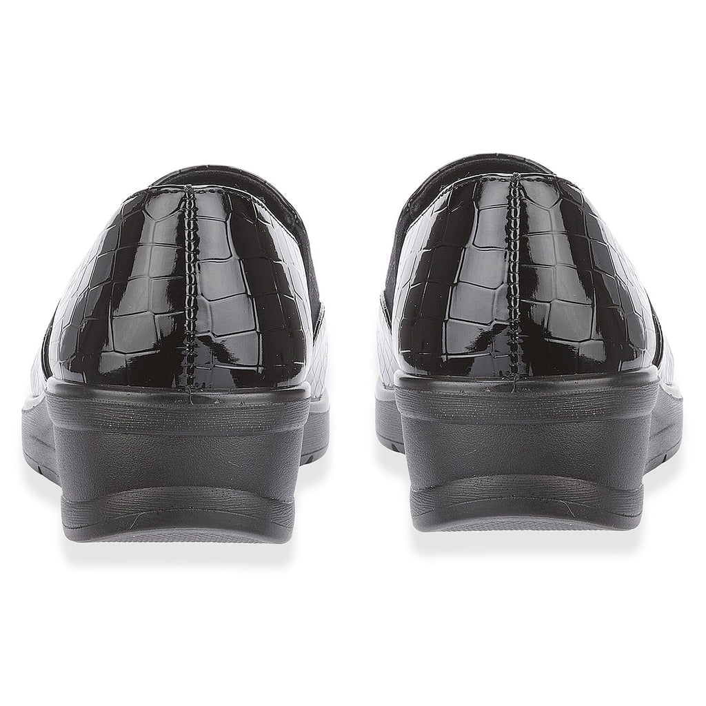Ladies Shoe (Size 3) - Black Croc