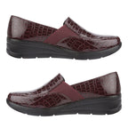 AGATHA Ladies Lightweight Slip-on Comfort Shoe (Size 3) - Burgundy