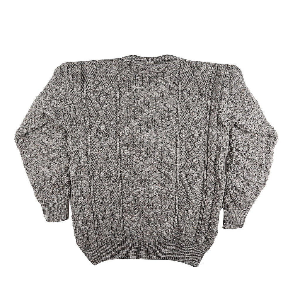 ARAN 100% Pure New Wool Sweater (Size XXL) - Grey