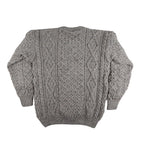 ARAN 100% Pure New Wool Sweater (Size XXL) - Grey