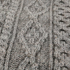ARAN 100% Pure New Wool Sweater (Size XXL) - Grey
