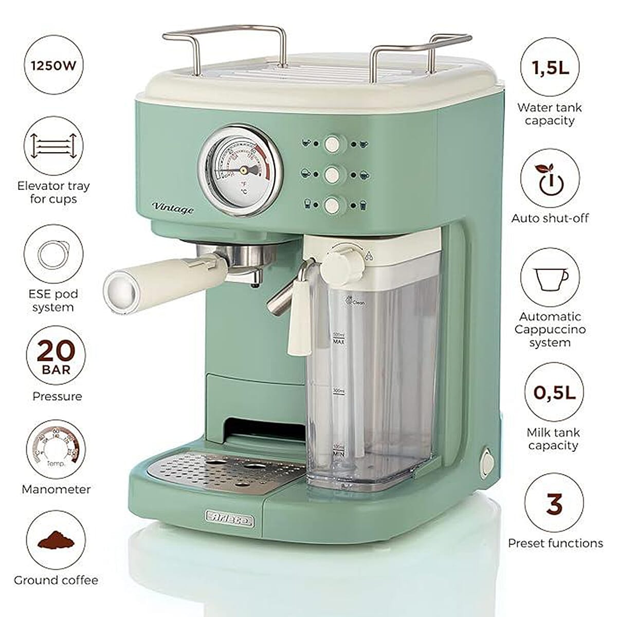 LOWEST EVER PRICE - ARIETE Vintage Coffee Maker - Green