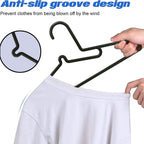 ASPECT Set of 50 Lightweight Space Saving Clothes Hangers - Black