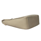 ASSOTS LONDON Pamela Genuine Pebble Grain Leather Hobo Shoulder Bag - Off White