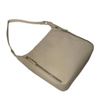 ASSOTS LONDON Pamela Genuine Pebble Grain Leather Hobo Shoulder Bag - Off White