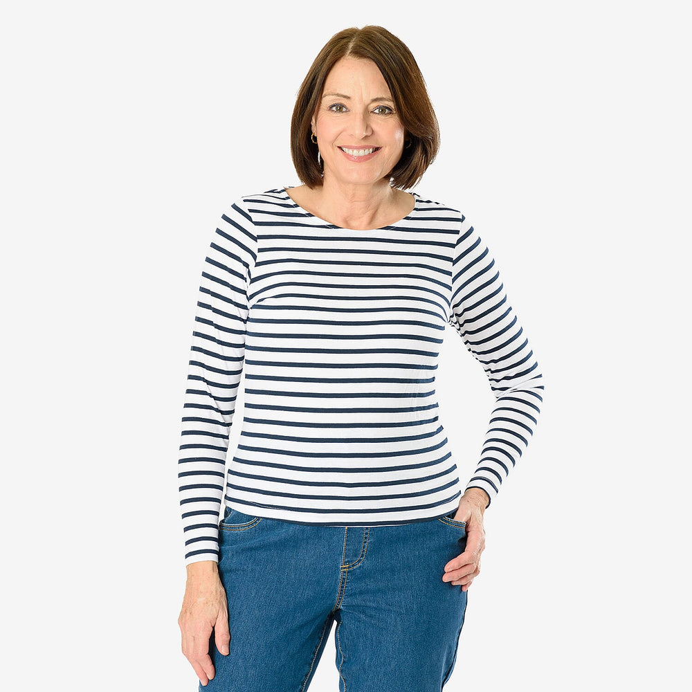 AVON 100% Cotton Long Sleeve TShirt (Size 16 to 18) - Blue
