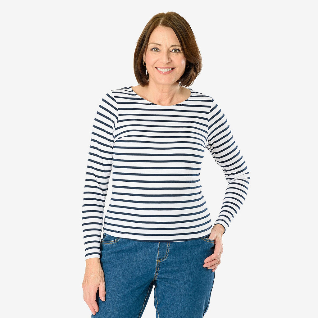 AVON 100% Cotton Long Sleeve TShirt (Size 16 to 18) - Blue
