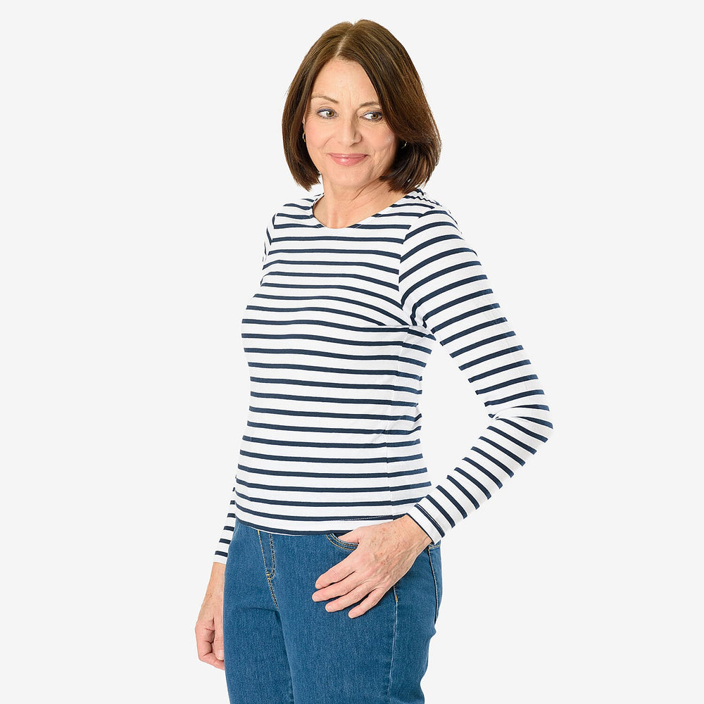 AVON 100% Cotton Long Sleeve TShirt (Size 16 to 18) - Blue
