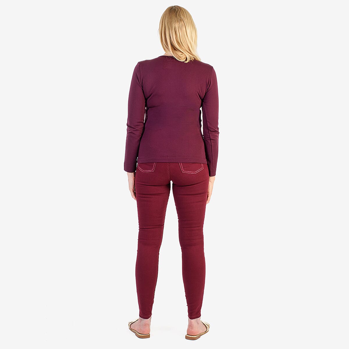 AVON Cotton Jeggings (Size 8-10) - Berry Red