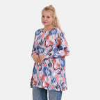 La Marey (Pattern) Full Sleeve Jersey Tops - Blue