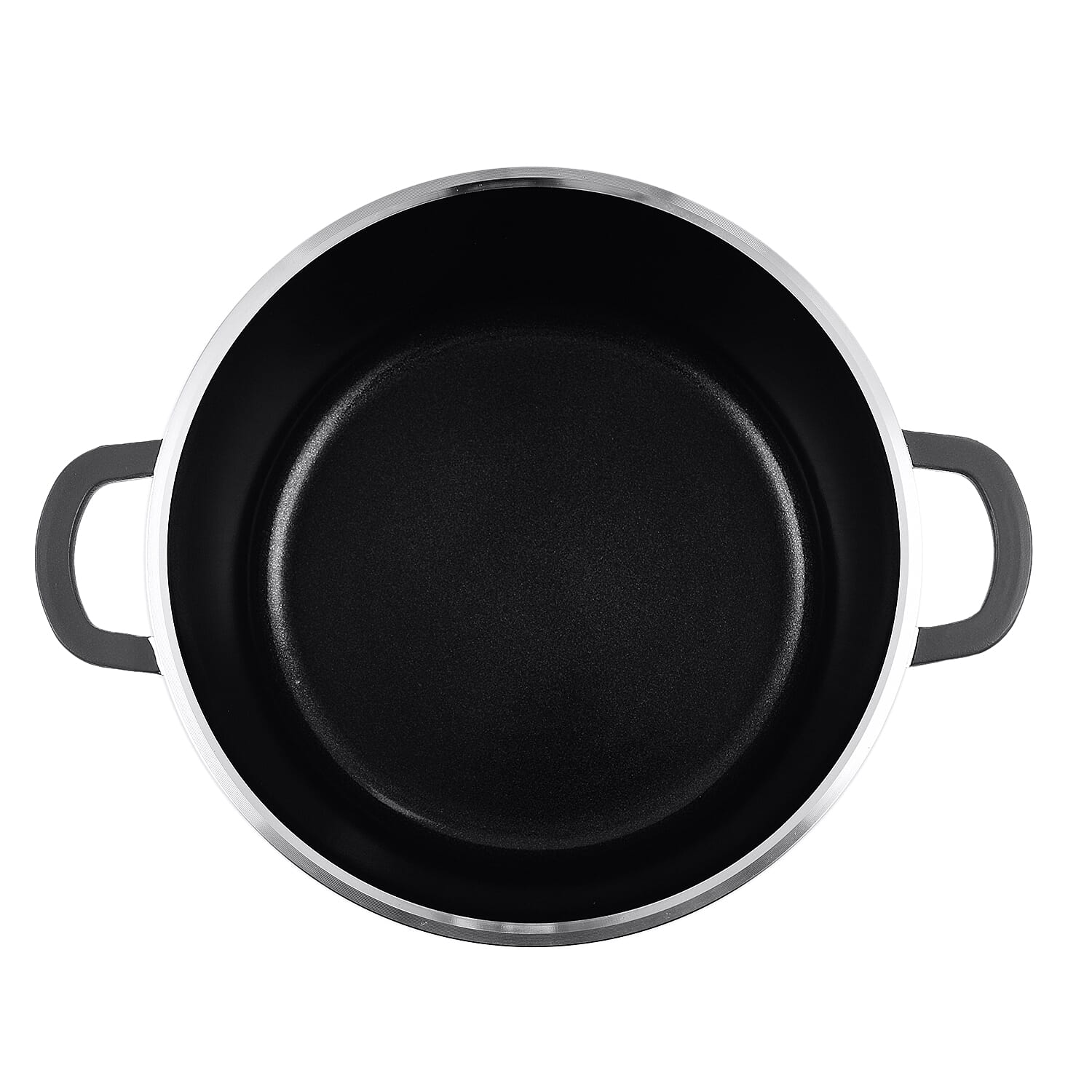 10 Piece Set - Pan and Lid Set, Ceramic non-stick, Die-cast (32cm, 30cm, 28cm, 24cm, 20cm) - Grey