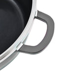 10 Piece Set - Pan and Lid Set, Ceramic non-stick, Die-cast (32cm, 30cm, 28cm, 24cm, 20cm) - Grey