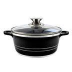 Last in Stock Deal- 10 Piece Set - Pan and Lid Set, Ceramic non-stick, Die-cast (32cm, 30cm, 28cm, 24cm, 20cm) - Black