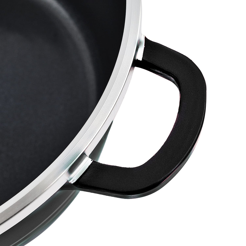 Last in Stock Deal- 10 Piece Set - Pan and Lid Set, Ceramic non-stick, Die-cast (32cm, 30cm, 28cm, 24cm, 20cm) - Black
