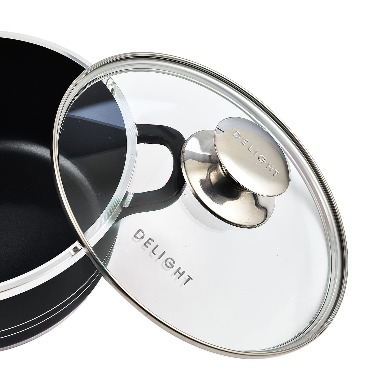 Last in Stock Deal- 10 Piece Set - Pan and Lid Set, Ceramic non-stick, Die-cast (32cm, 30cm, 28cm, 24cm, 20cm) - Black
