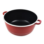 Last in Stock Deal-10 Piece Set - Pan and Lid Set, Ceramic non-stick, Die-cast (32cm, 30cm, 28cm, 24cm, 20cm) - Red