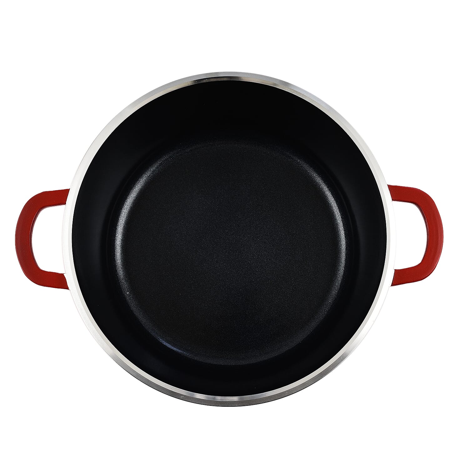 Last in Stock Deal-10 Piece Set - Pan and Lid Set, Ceramic non-stick, Die-cast (32cm, 30cm, 28cm, 24cm, 20cm) - Red