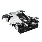 CHENBAI Remote Control Rechargeable Wall Climbing Toy Car with 360 Degree Rotation & LED Lights - Black & White