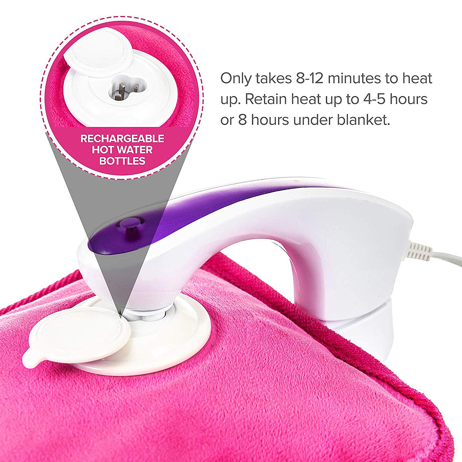 Home Essential -Bauer Rechargeable Electric Hot Water Bottle- Pink