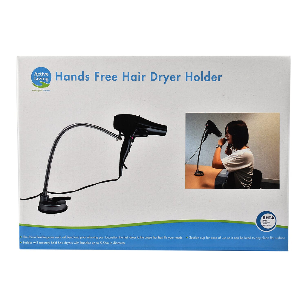 Hands Free Hair Dryer Holder with Suction Mounting (Hair Dryer Not Included)