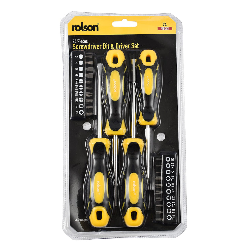 Rolson 24 Piece Screwdriver Bit - Driver Set