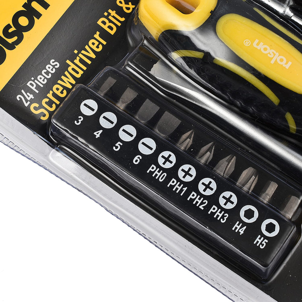 Rolson 24 Piece Screwdriver Bit - Driver Set