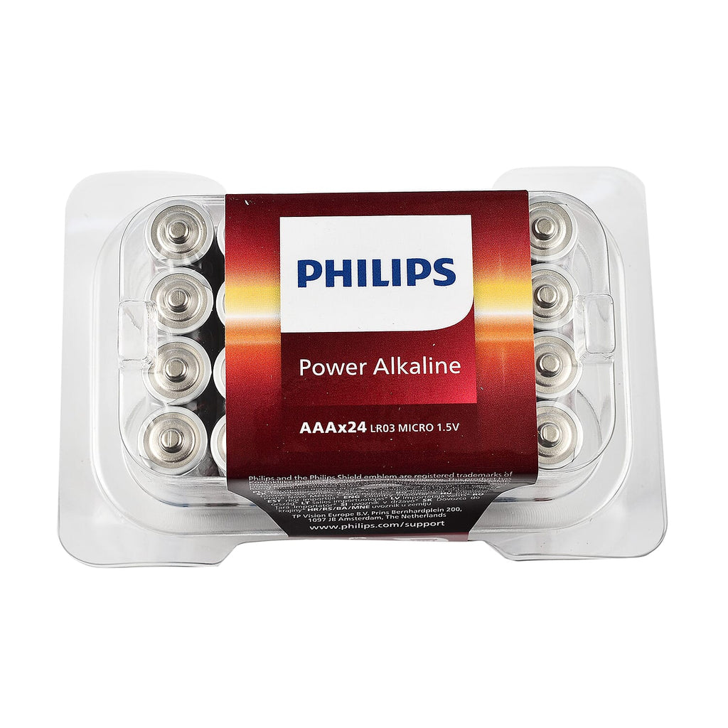 Set of 24- Philips 3 X Extra Power Alkaline Batteries - AAA