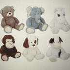Plush Sitting Cow (Size 60x35x25 cm) - Black