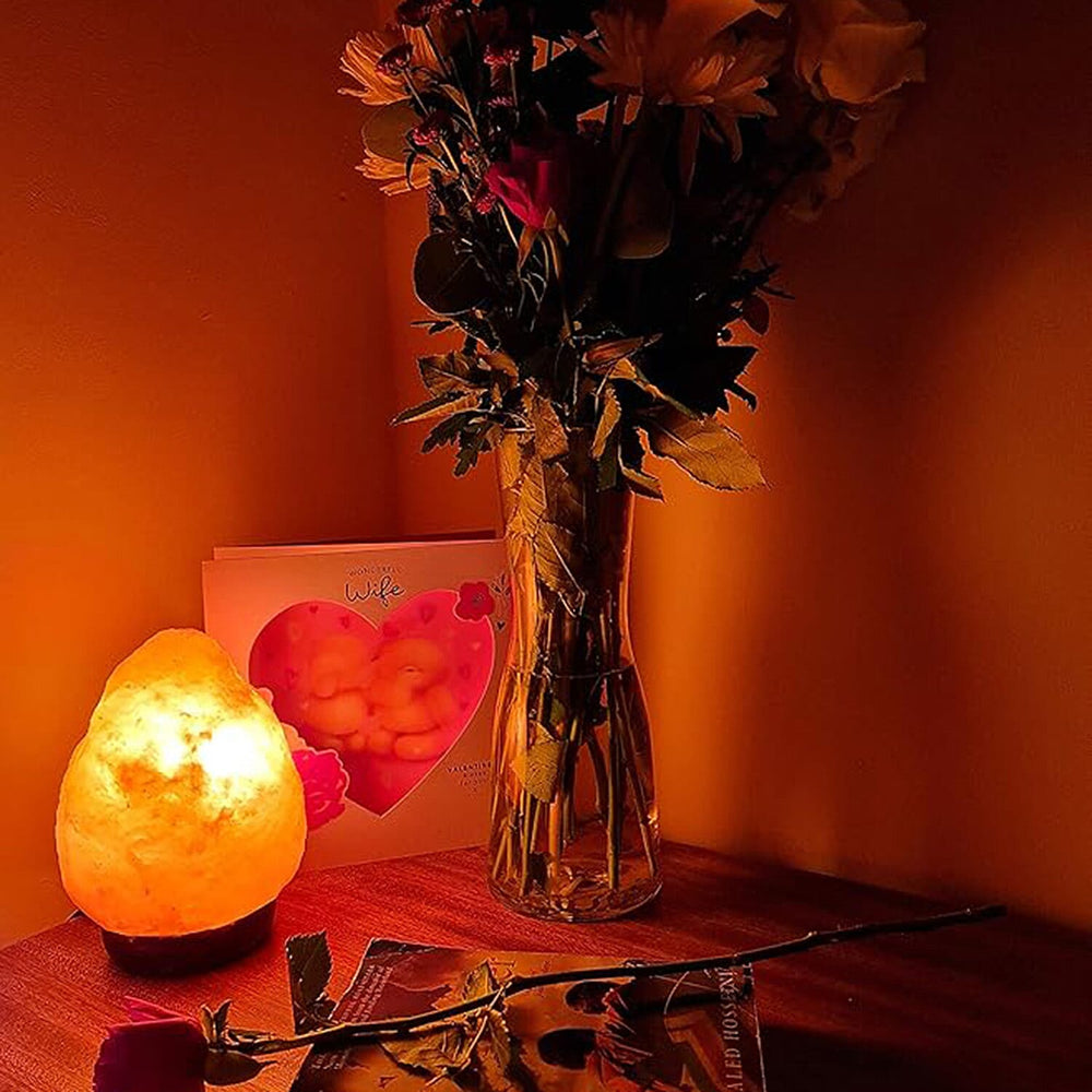 Closeout Deal - Himalayan Glow Salt Lamp with Dimmer Switch 5-7 lbs (15W)