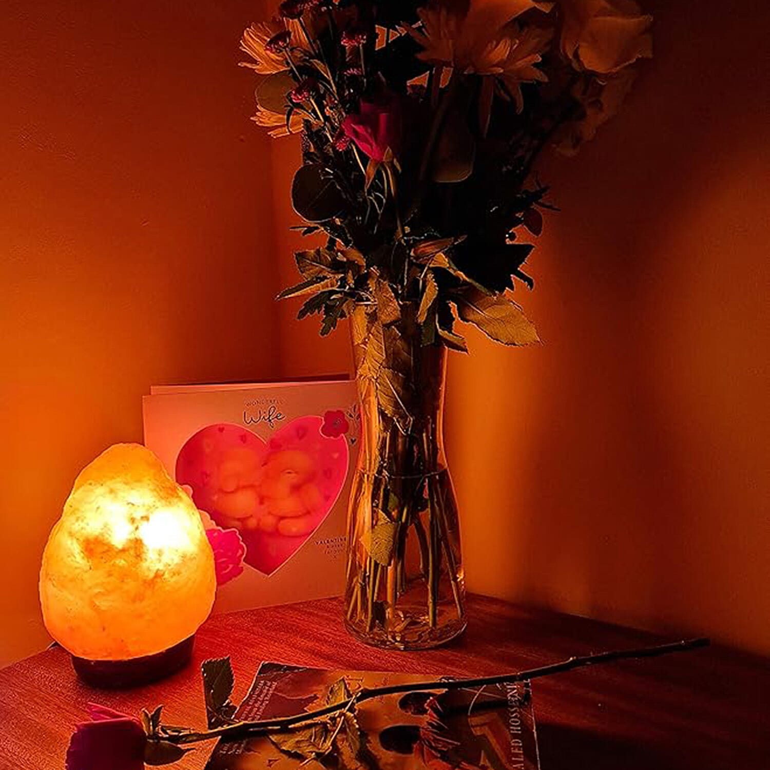 Closeout Deal - Himalayan Glow Salt Lamp with Dimmer Switch 5-7 lbs (15W)