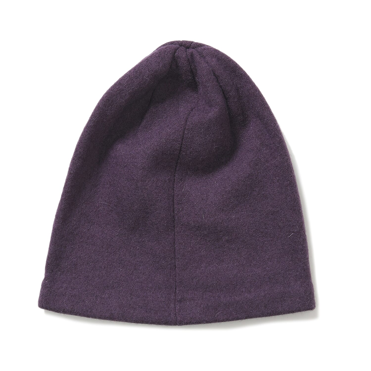 2 Piece Cashmere Set- Crystal Pattern Hat and Gloves - Purple