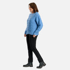 Cable Knit Acrylic Jumper (Size L) - Blue