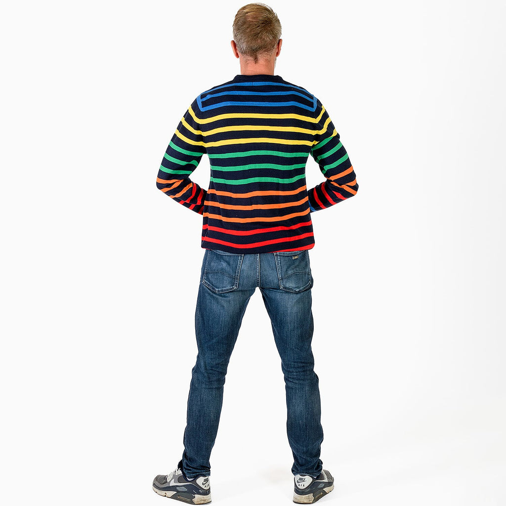 Brave Soul Stripped Jumper - Black