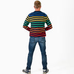Brave Soul Stripped Jumper - Black