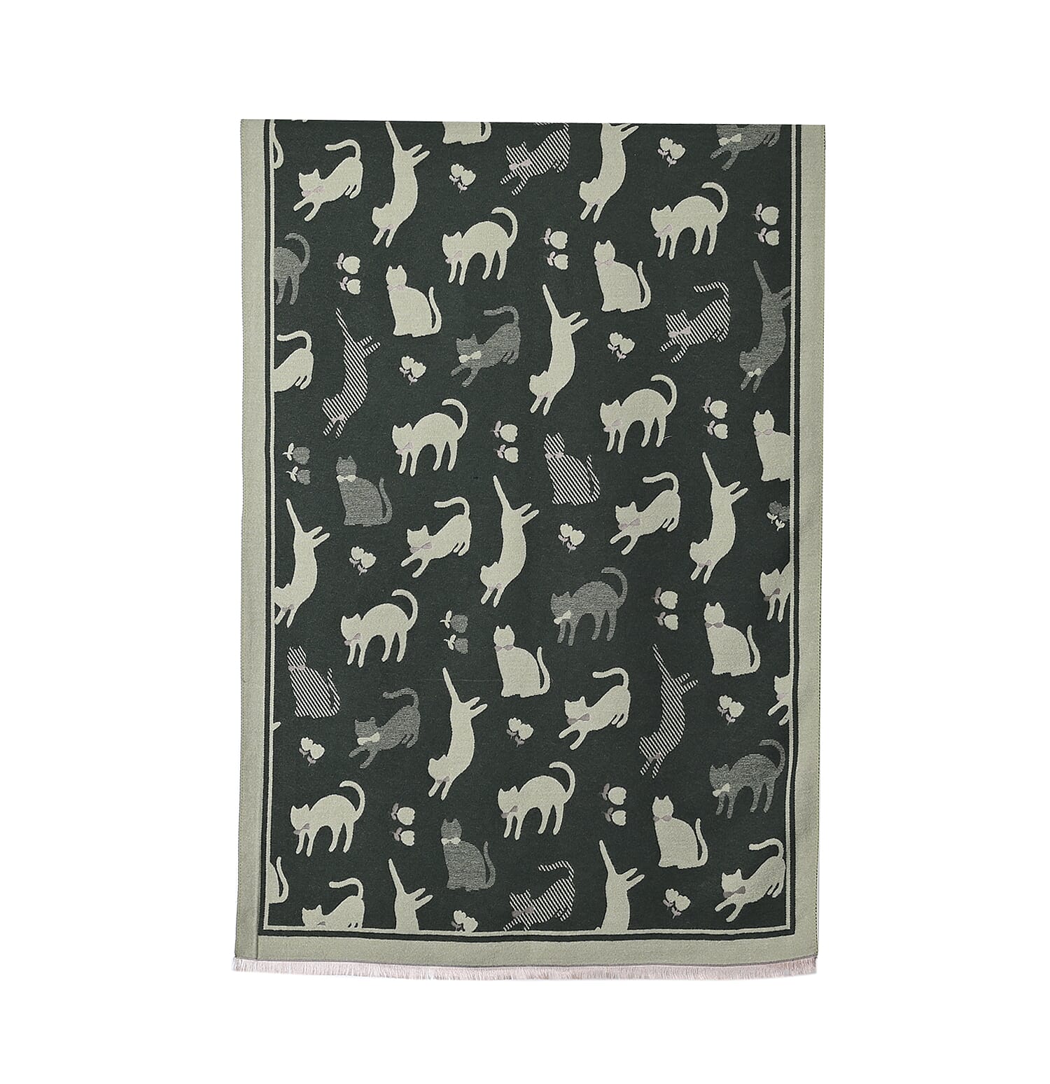 Closeout Deal Animal Pattern Super Soft Shawl (One Size, 200x68cm) - Dark Green