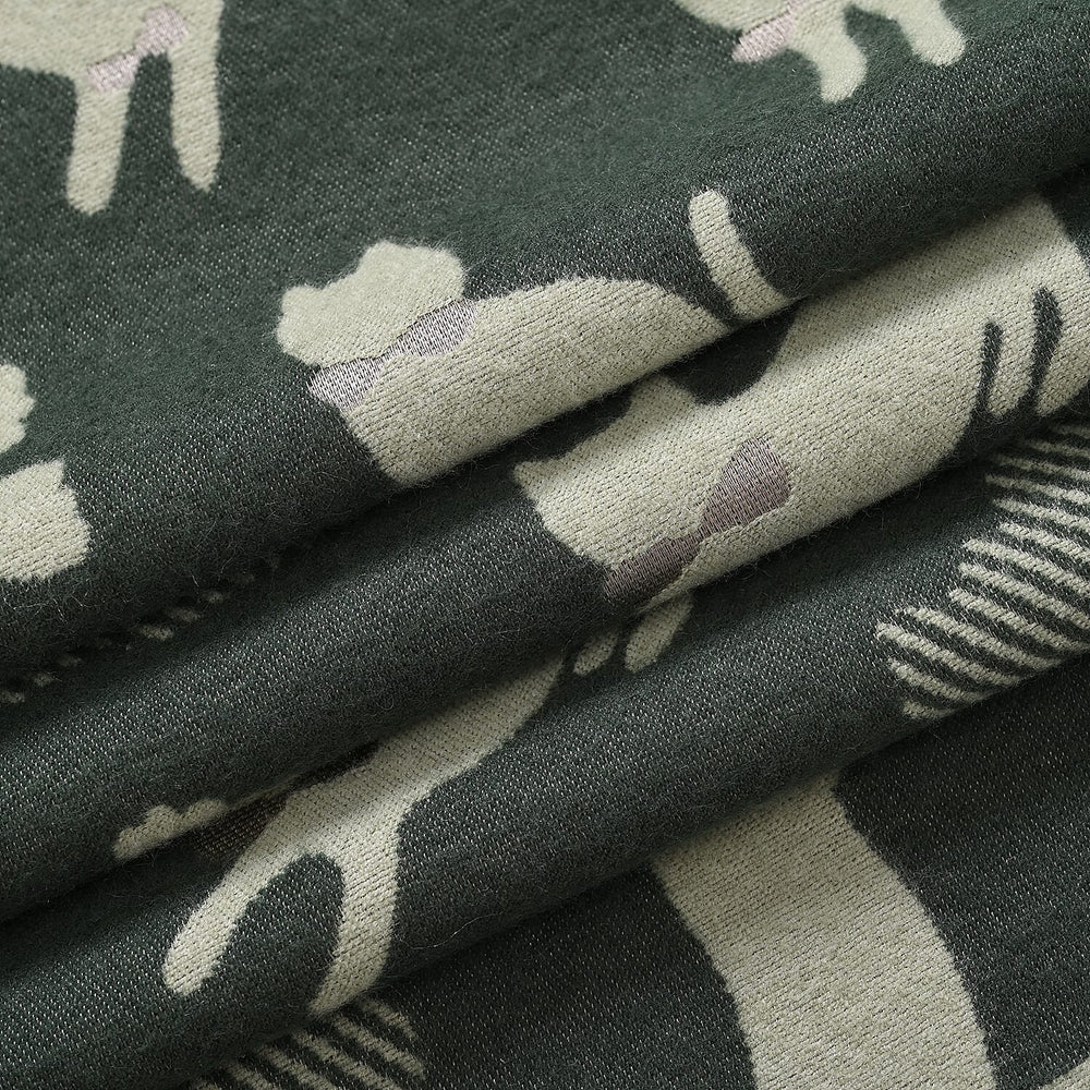 Closeout Deal Animal Pattern Super Soft Shawl (One Size, 200x68cm) - Dark Green
