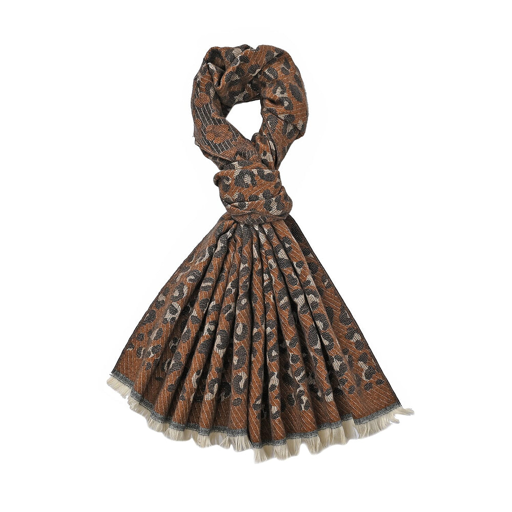 Closeout Deal Leopard Pattern Super Soft Shawl (One Size, 200x68cm) - Brown