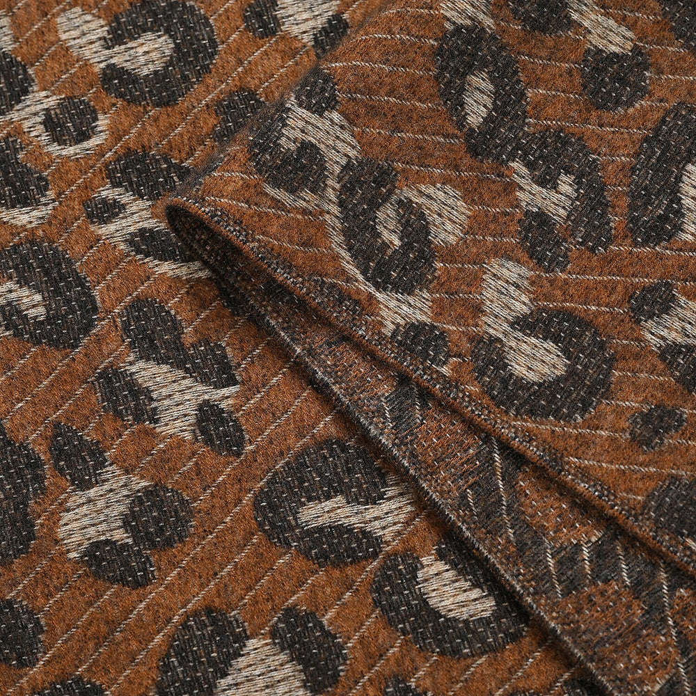 Closeout Deal Leopard Pattern Super Soft Shawl (One Size, 200x68cm) - Brown