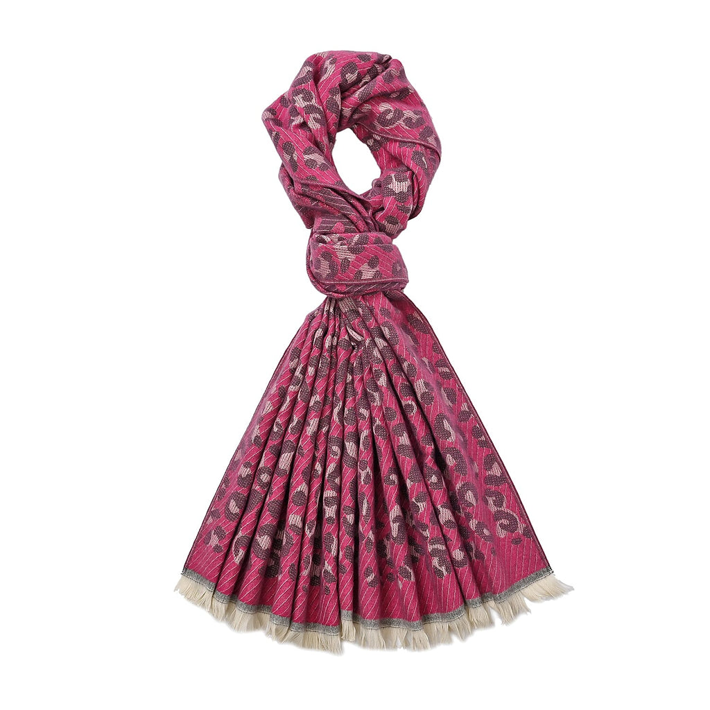 Closeout Deal Super Soft Leopard Print Shawl - Pink